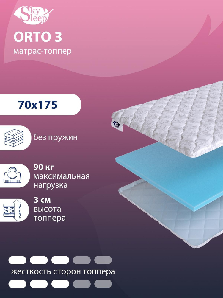 Топпер SkySleep Orto 3 на диван 70x175, белый #1