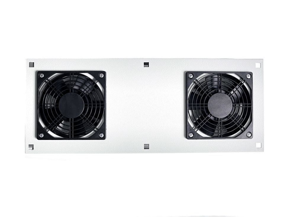 Потолочный блок вентиляторов с фильтром для напольного шкафа, 2 вент ...