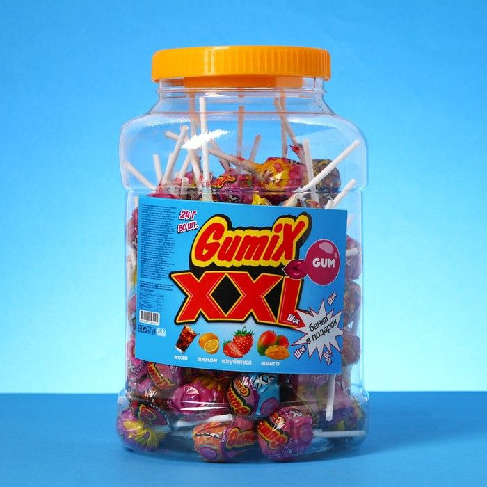 Леденцы карамельные на палочке "Gumix", 24 г - купить с доставкой по ...
