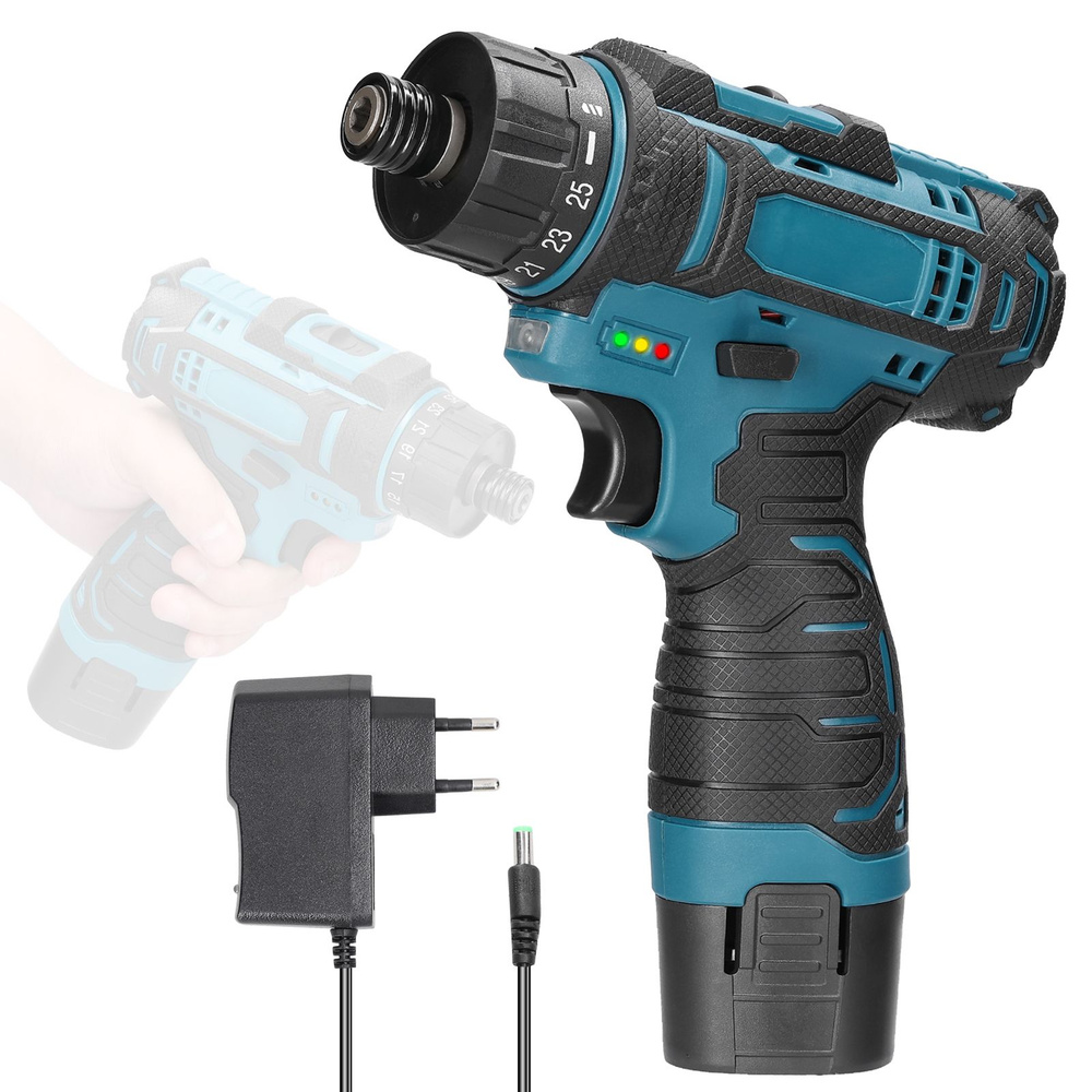 Отвертка аккумуляторная,12V, одним аккумулятором и зарядным устройством ...