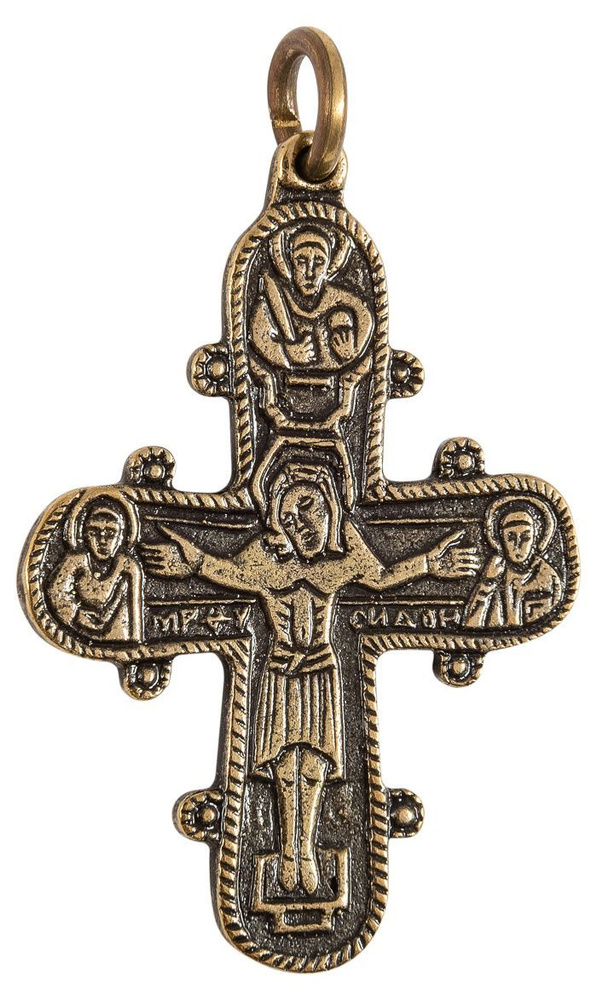 Крест нательный с распятием Иисуса Христа из латуни - купить с ...