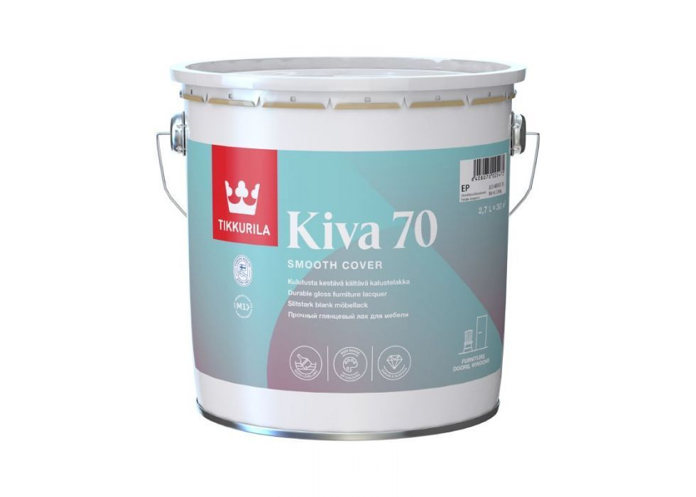 Tikkurila Kiva 70/Тиккурила Кива 70, 2.7л,глянцевый лак для мебели  #1
