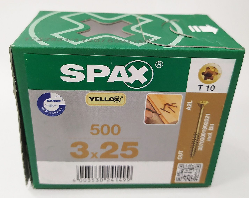 Spax Шуруп 3 x 25 мм 1 шт. 0.45 кг. #1