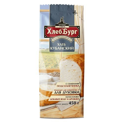 Смесь для выпечки ХлебБург Хлеб Кубанский 450 г - купить с доставкой по ...