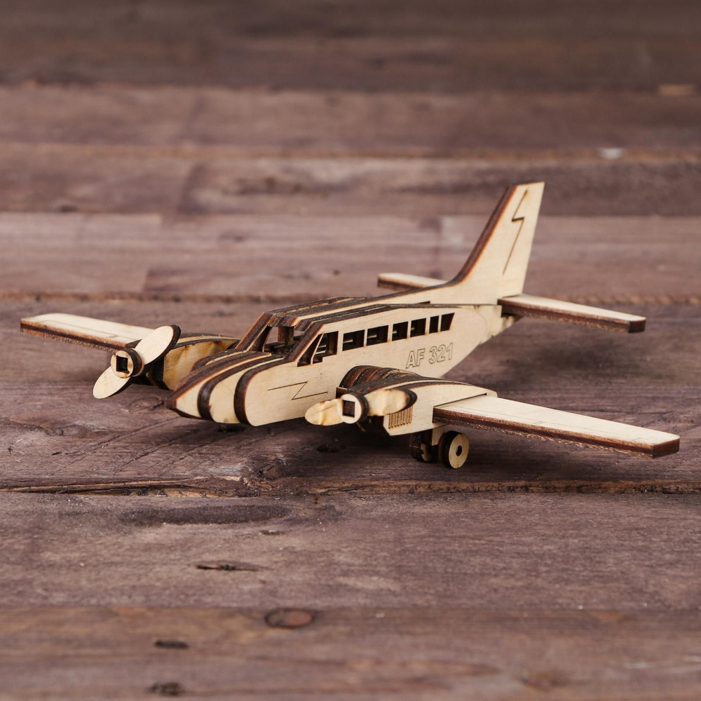 Деревянный конструктор. Cборная модель "Самолет. CESSNA" #1