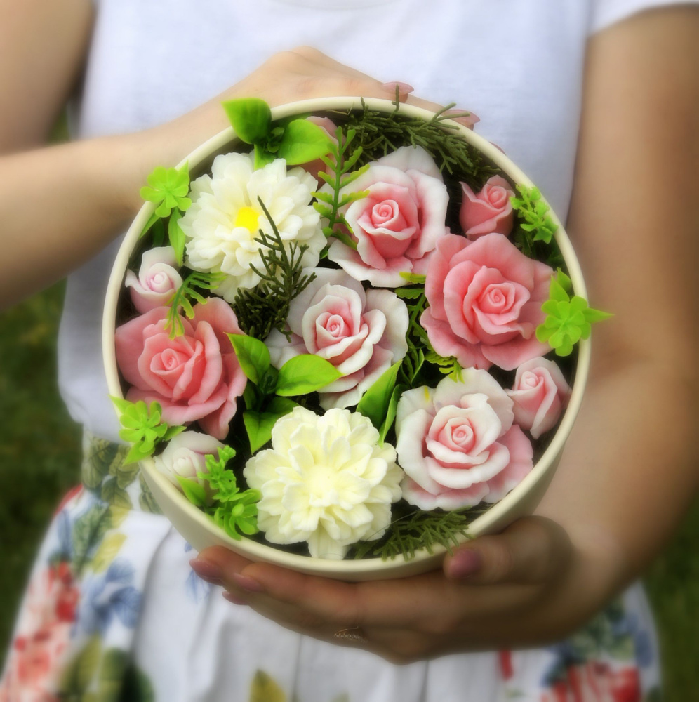 Букет цветов из мыла ручной работы, подарок на день рождения маме, подруге,  женщине, любимой жене, девушке, бабушке, учителю - купить Сувенирное мыло  по выгодной цене в интернет-магазине OZON (1132986987)