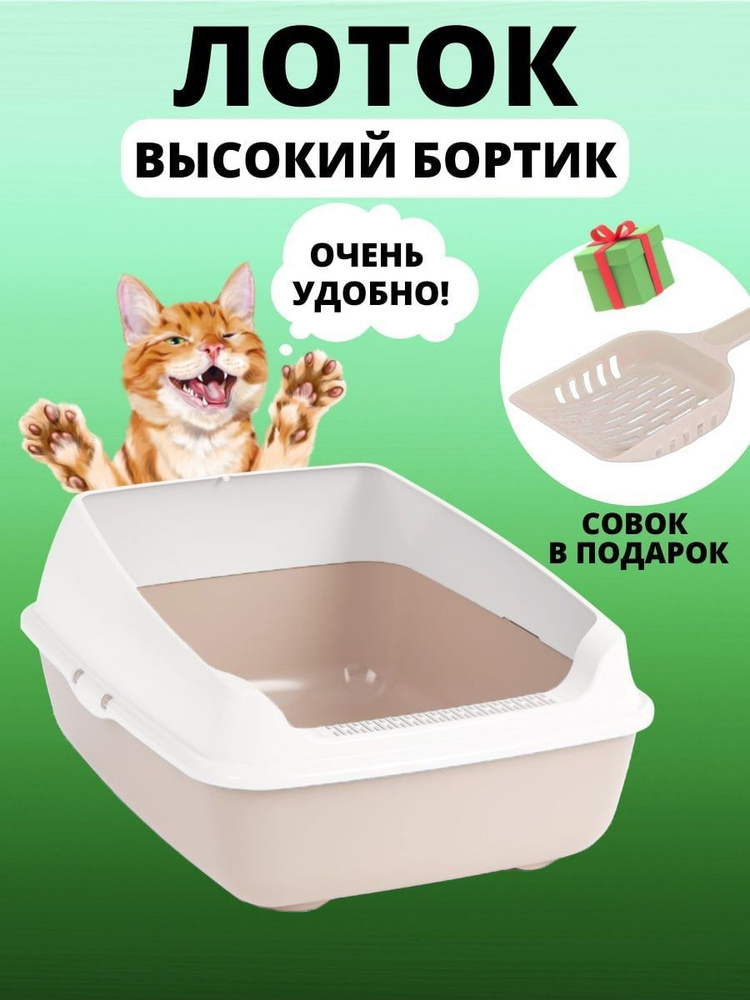 Лоток для кошек (с высокими бортами) 50,5х39х23 - купить с доставкой по ...