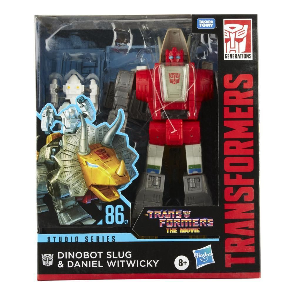 Трансформеры игрушки Hasbro Transformers Studio Series Leader The  Transformers: The Movie 86-07 Dinobot Slug & Daniel Witwicky (21.59cm) F0715