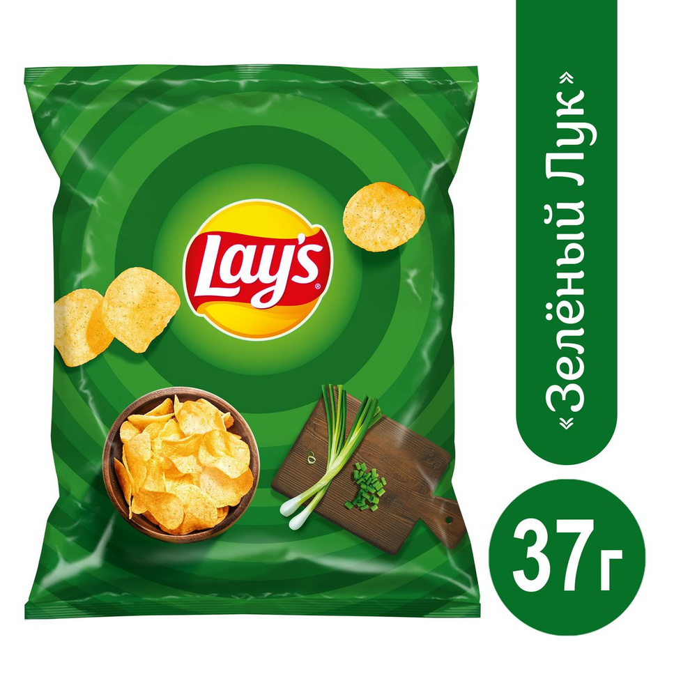 Чипсы Lay's Зеленый лук, 37 г #1