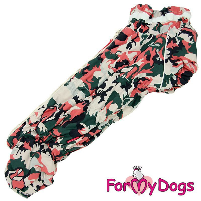 Комбинезон для такс ForMyDogs Камуфляж розовый для девочек TDW0014-2022T F, Размер ТМ2  #1