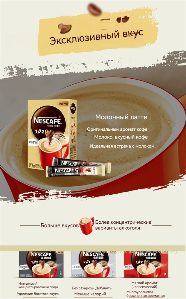 Кофе растворимый Nestle оптом Nescafe 7 упаковок 1+2 три в одном ...