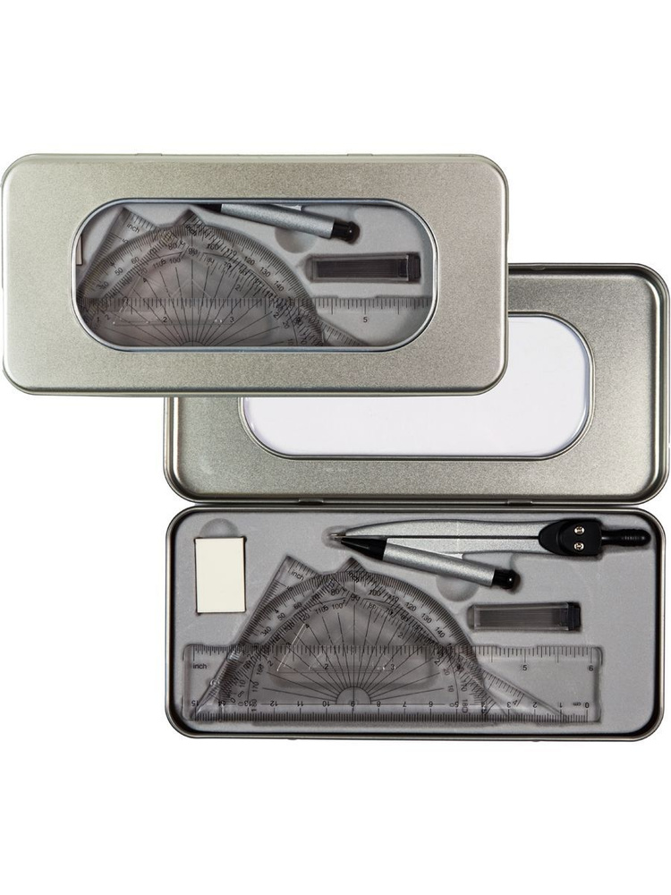 Циркуль школьный для черчения, измеритель. Готовальня в футляре в ...
