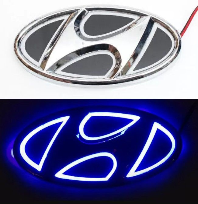 Светящаяся эмблема для Nissan Bluebird Sylphy двухцветная Красный-Белый
