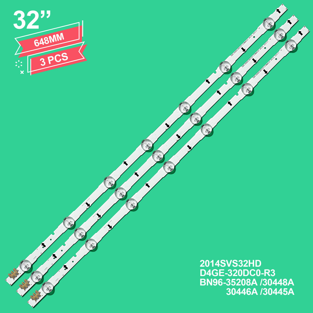 Светодиодная лампа подсветки 650 мм, 7 светодиодов для телевизора ...