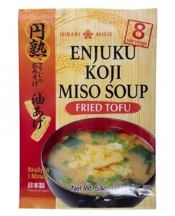 Мисо-суп с жаренным тофу и нори Hikari Miso, 8 порций, 155,2 г, Япония  #1