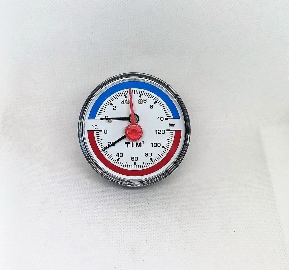 Термоманометр аксиальный 63мм на 16 бар "(0 - 120) Y-63T-16 - купить по ...