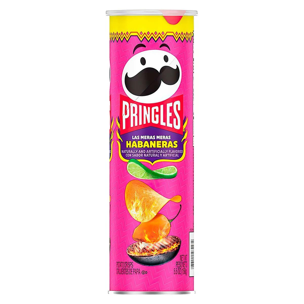 Картофельные чипсы Pringles Habaneras со вкусом сладкого перца и лайма (США), 155 г  #1