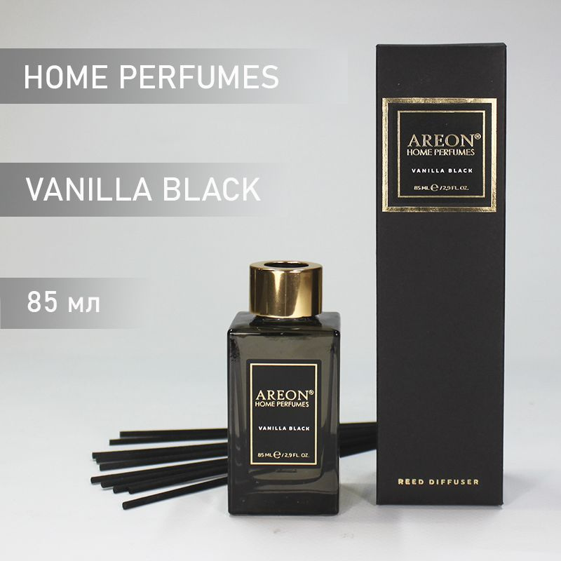 Ароматизатор интерьерный AREON Premium (банка, деревянные палочки) Vanilla Black 85 мл  #1