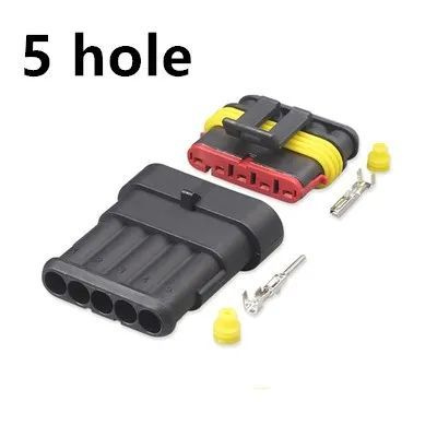 Разъем- коннектор AMP 5 pin автомобильный герметичный - купить с ...