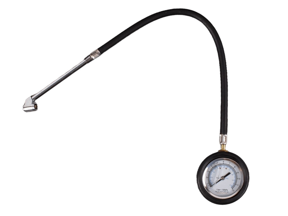 Манометр ROCKFORCE для проверки давления в шинах с глицерином 0-12 Bar ...