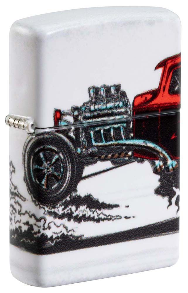 Зажигалка бензиновая Hot Rod Design ZIPPO 48660 белая кремниевая #1