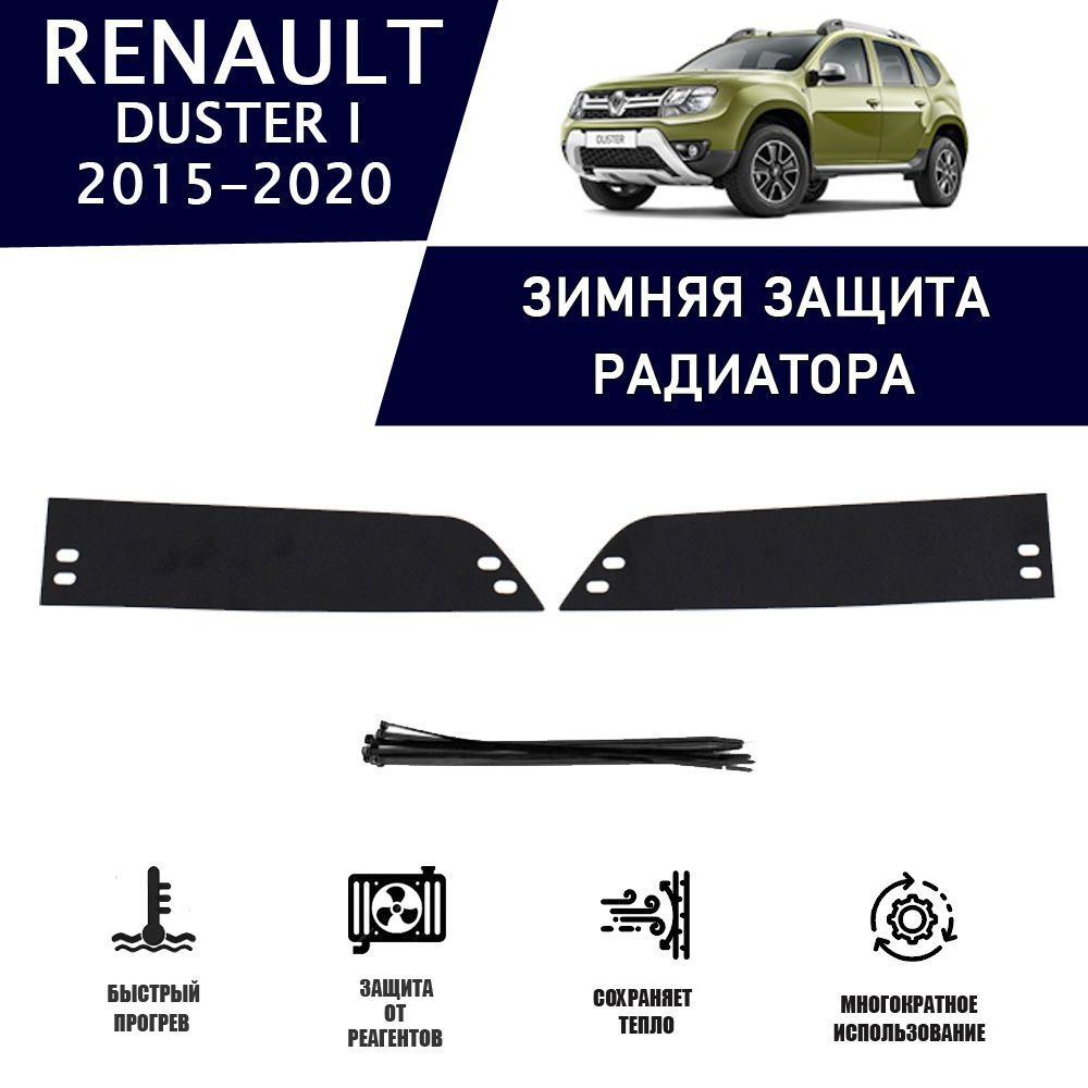 Зимняя защитная накладка радиатора для Renault Duster 2015-2019 AVTuning  автомобильный утеплитель тюнинг авто аксессуары защита - AVTUNING арт.  WCRDR1520 - купить по выгодной цене в интернет-магазине OZON (1217261807)