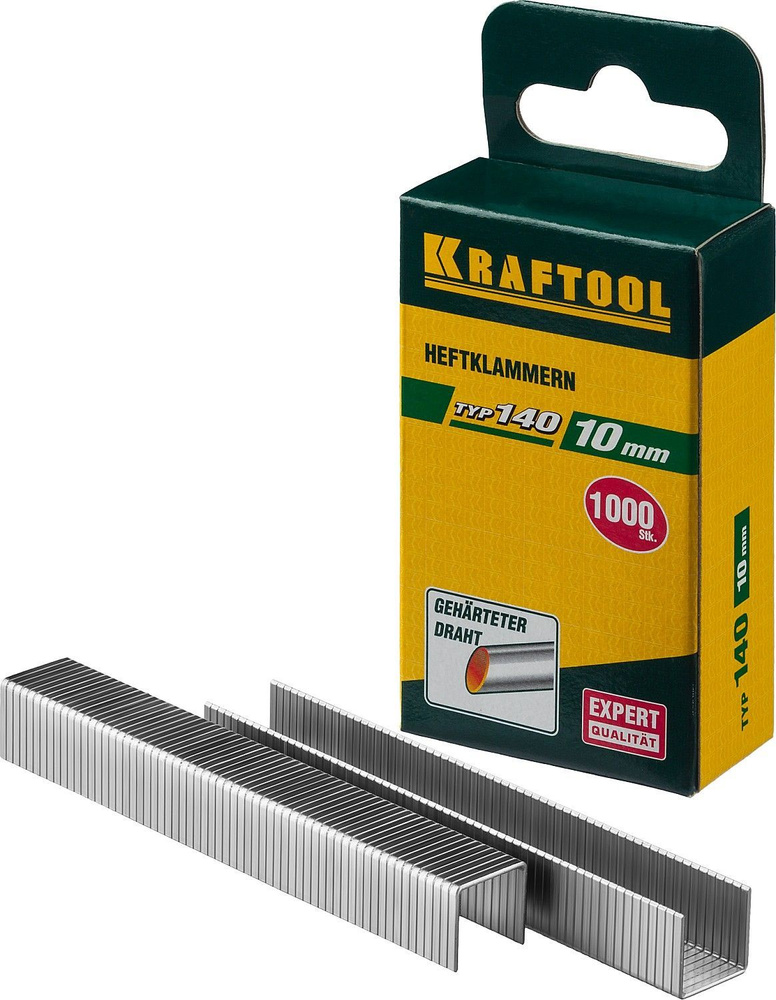 Скобы для степлера KRAFTOOL тип 140 (G/11/57) 10 мм, 1000 мм, калибр 20GA (31680-10)  #1