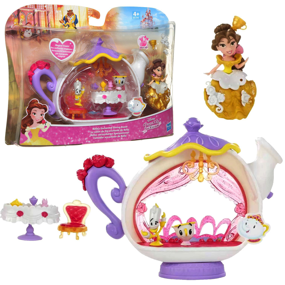 Игровой набор с мини-куклой Заколдованная обеденная комната Белль Disney  Princess Hasbro