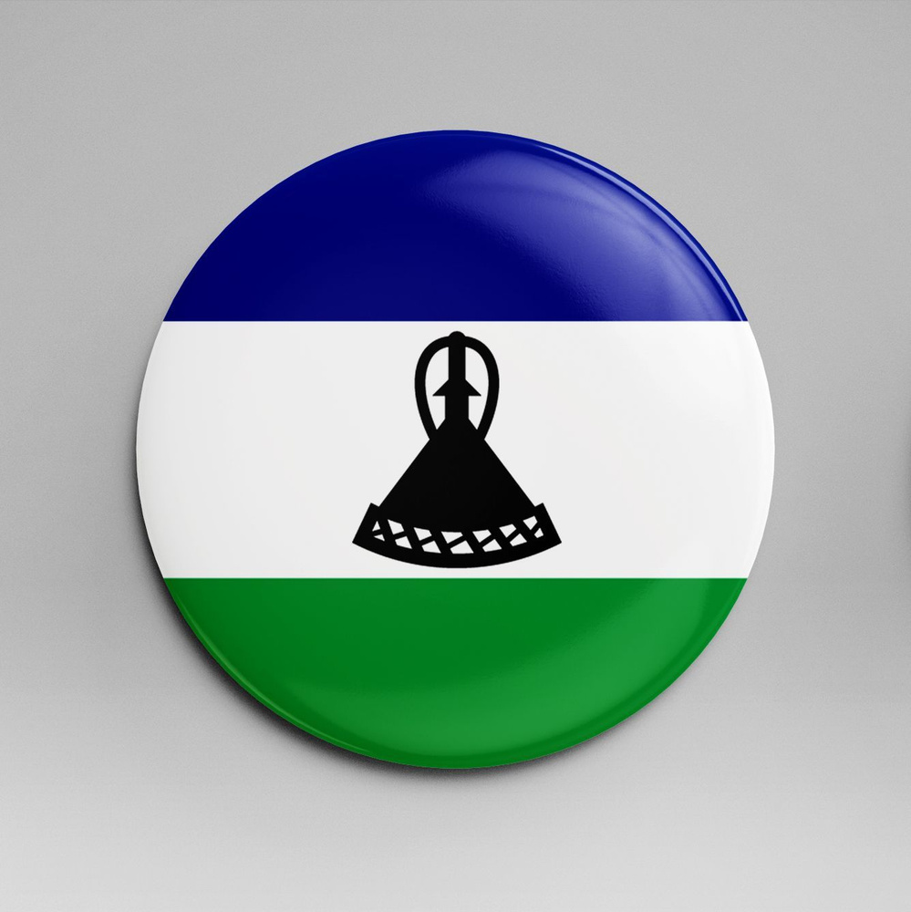 Магнит 58 мм флаг Лесото #1