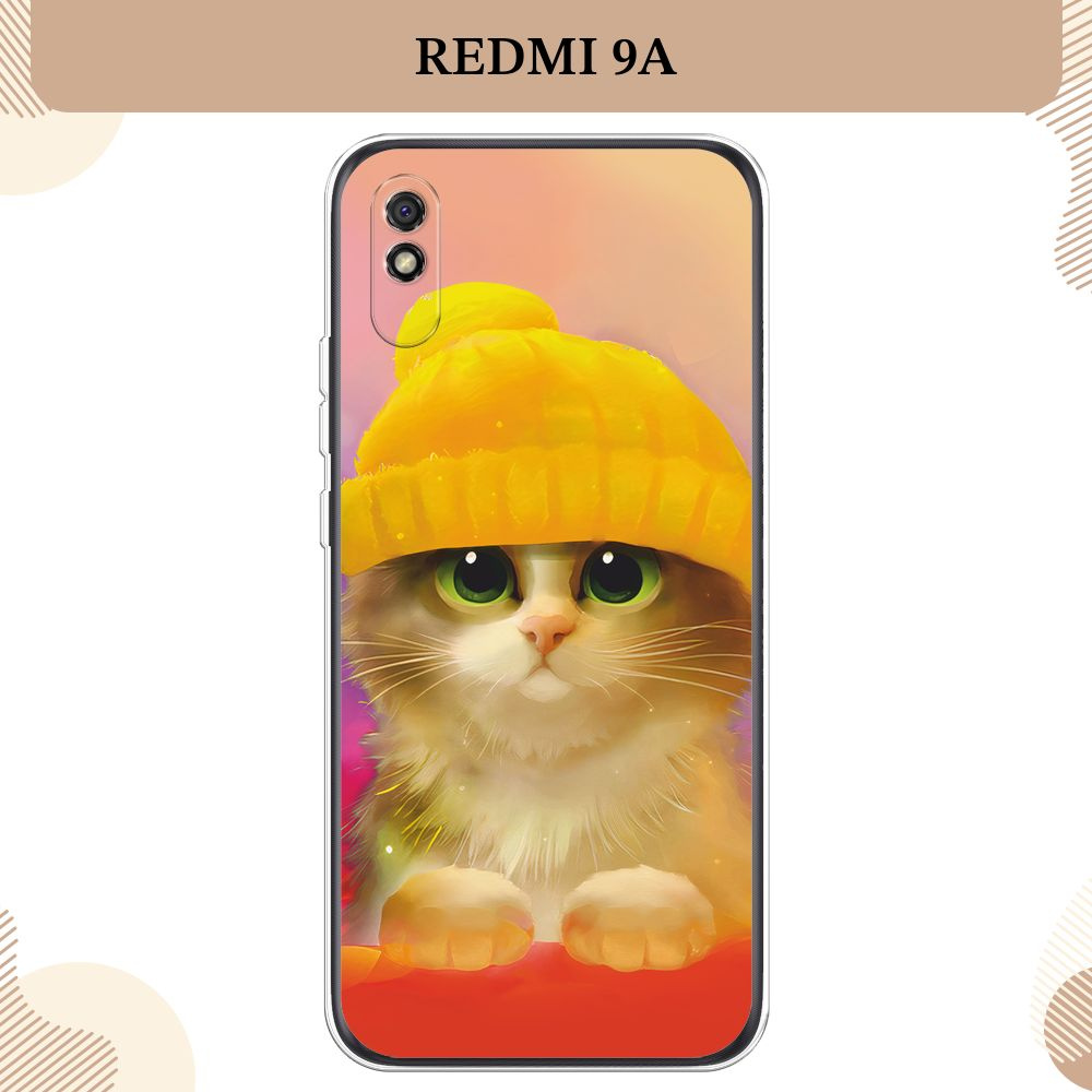 Силиконовый чехол на Xiaomi Redmi 9A / Редми 9А Котенок в желтой шапке -  купить с доставкой по выгодным ценам в интернет-магазине OZON (232502638)