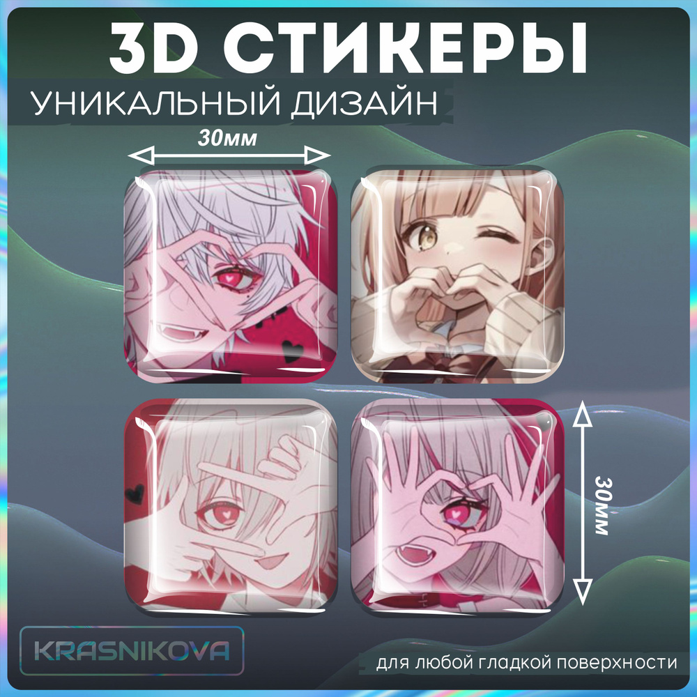 Наклейки на телефон 3д стикеры аниме тян - купить с доставкой по ...