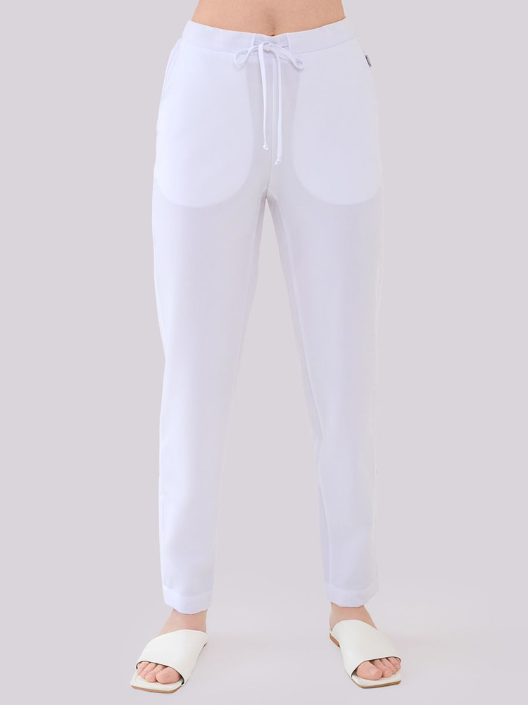 Медицинские белые брюки женские Медис/Медицинские брюки стрейч/Лёгкие брюкиженские MediS - купить с доставкой по выгодным ценам в интернет-магазинеOZON (1265695124)