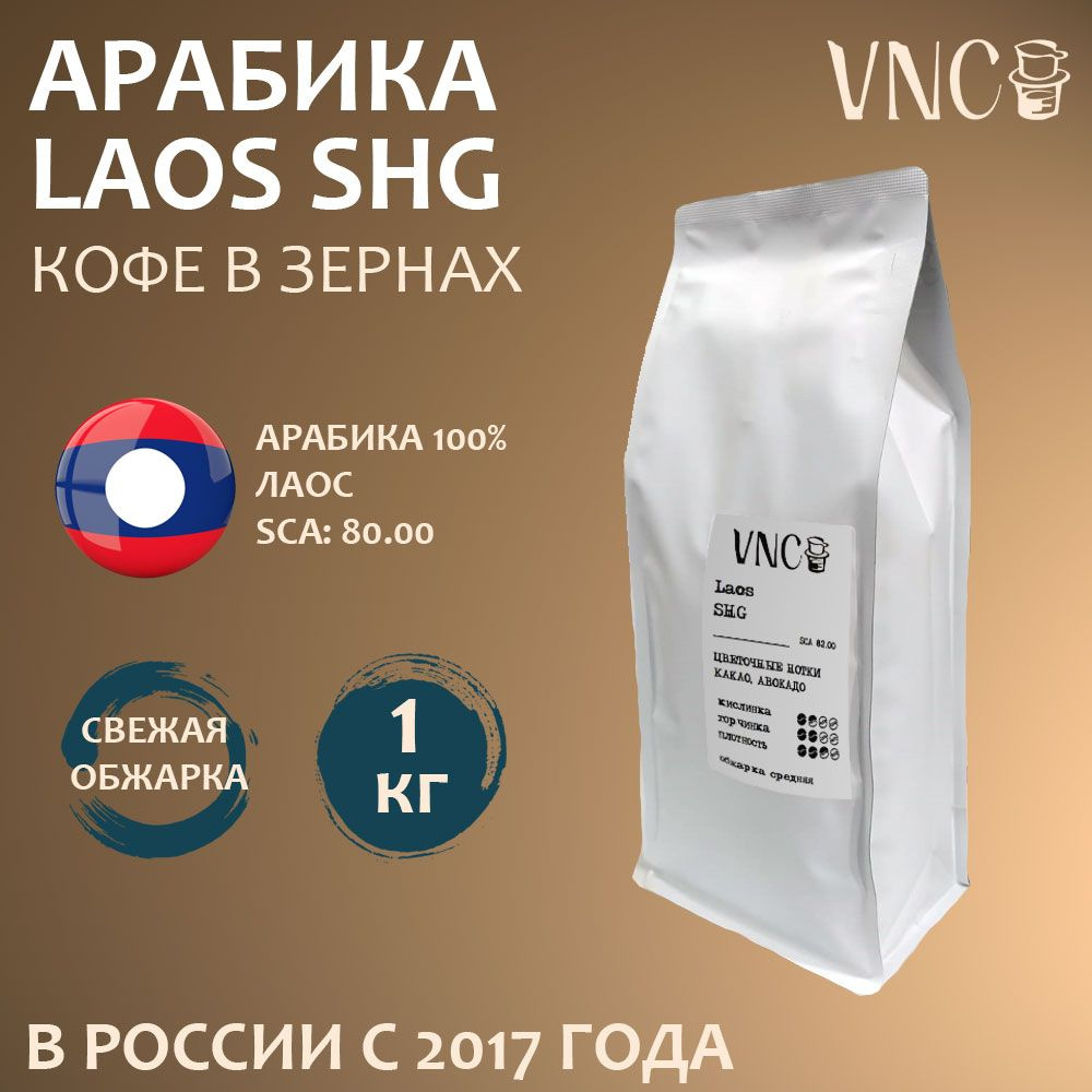 Кофе в зернах "Laos SHG", Лаос, арабика, 1 кг, свежая обжарка #1