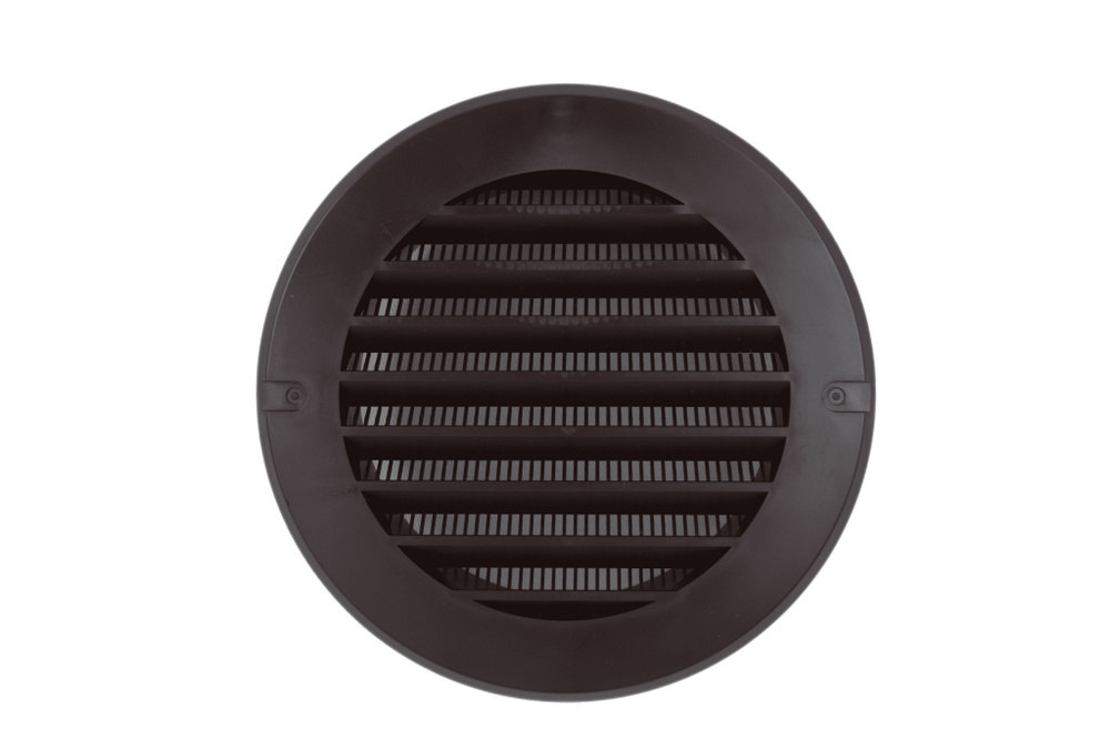 Вентиляционная решетка круглая диаметр 100 мм, коричневая, пластиковая, для наружного и внутреннего применения #1