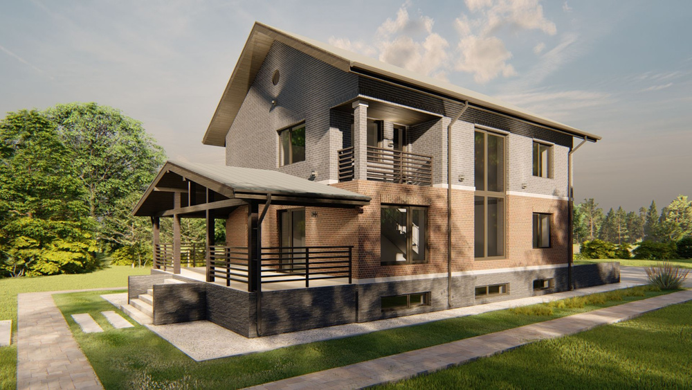 Архитектурный проект загородного дома, 462м2 - купить с доставкой по ...