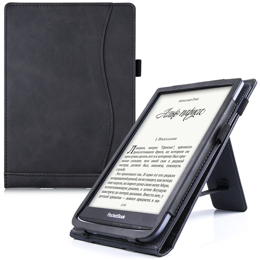 Флип чехол для карманной книги 606 616 617 618 627 628 632 Plus 633 Color  eReader-PU кожаный подставка крышка с ремешком и авто спать/просыпаться