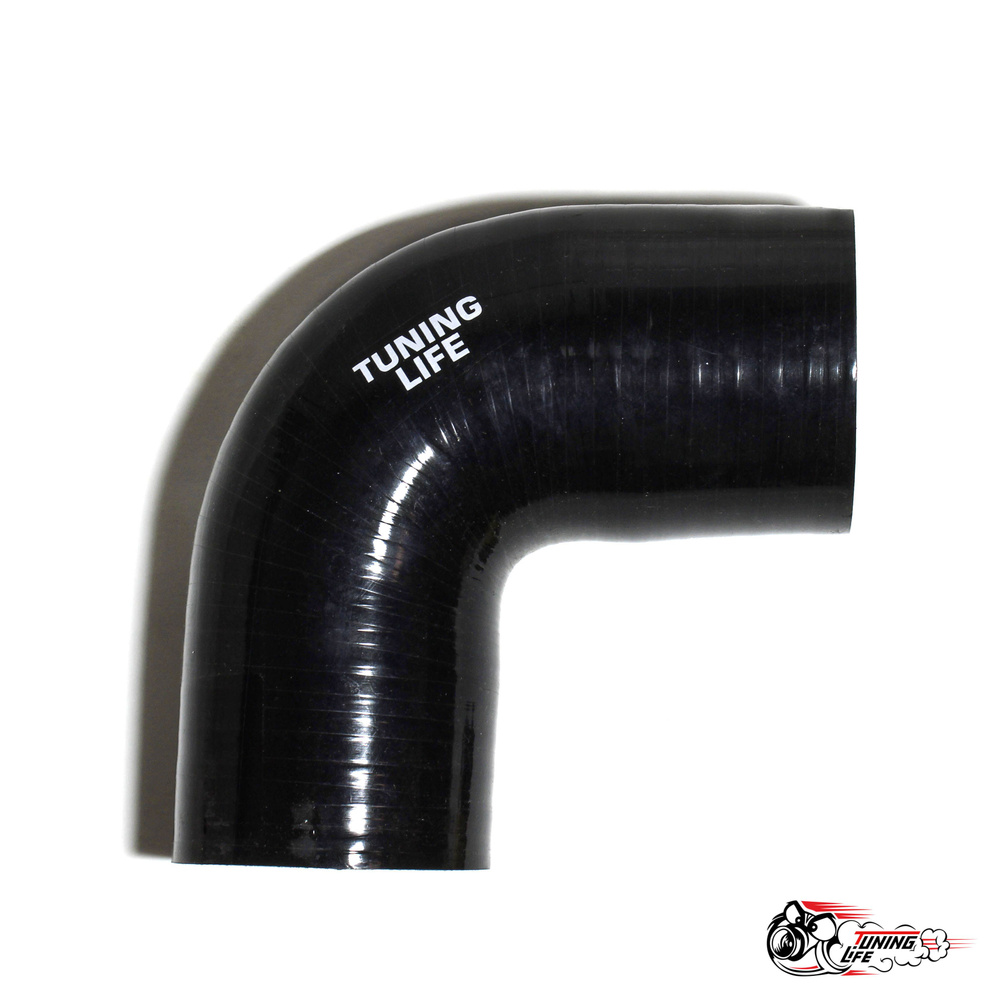 Силиконовый патрубок 63мм, 90 градусов (чёрный) - Tuning Life арт. ТЛ ...