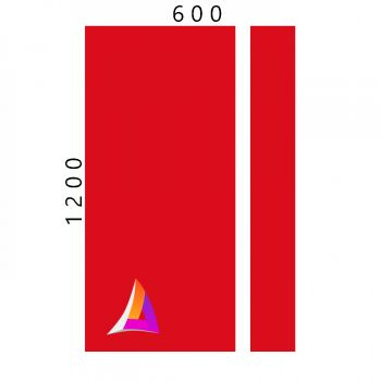 Пластик для лазерной гравировки SHENGWEI (Красный глянец на белом) 1200мм_600мм 1, 3мм  #1