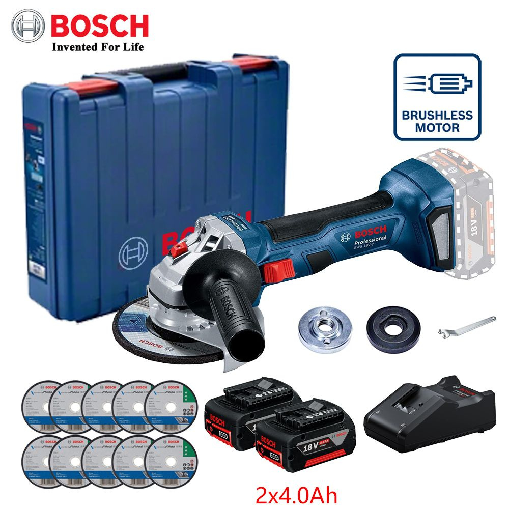 Шлифмашина угловая Bosch GWS 180-Li - купить по низким ценам в  интернет-магазине OZON (1297862394)