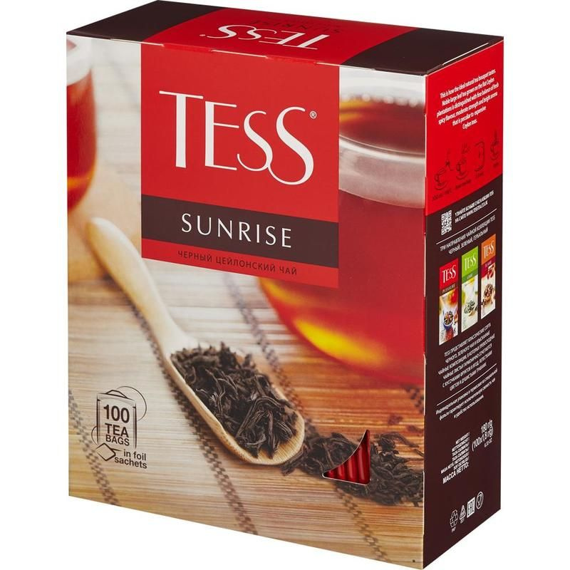 Чай в пакетиках Tess Sunrise черный цейлонский, 100 пакетиков #1