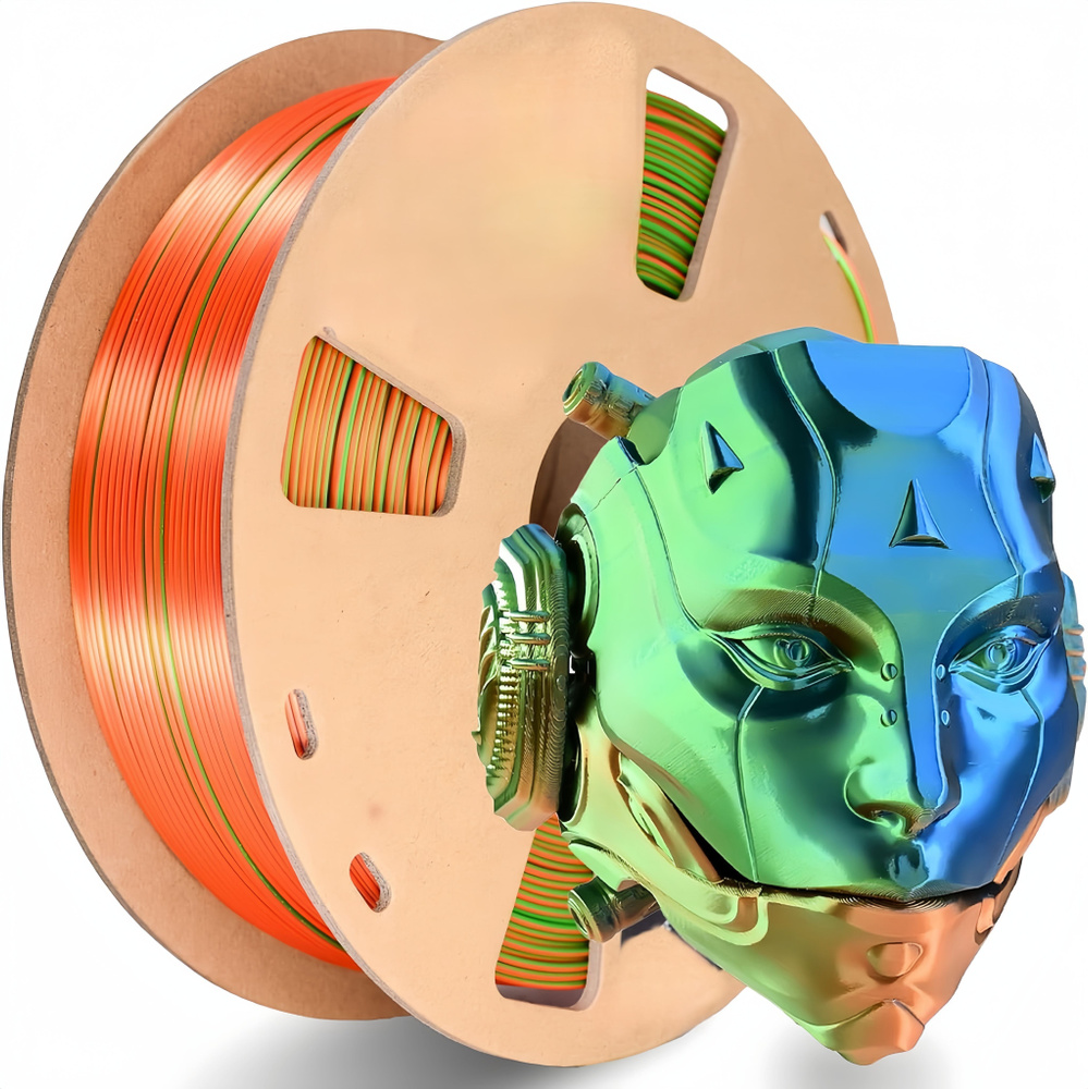 Трехцветная нити накаливания PLA для 3D принтера, многоцветная ...