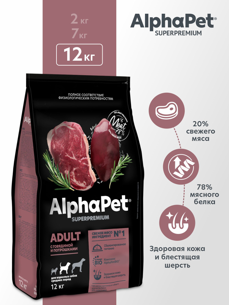 Сухой полнорационный корм холистик с говядиной и потрошками для ...