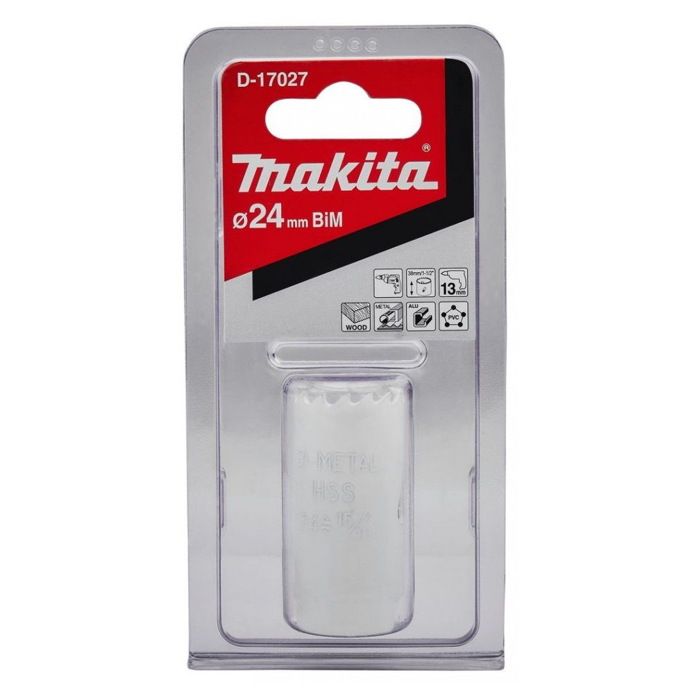 Коронка биметаллическая для дрели-шуруповерта BI-M 24мм Makita (D-17027)  #1