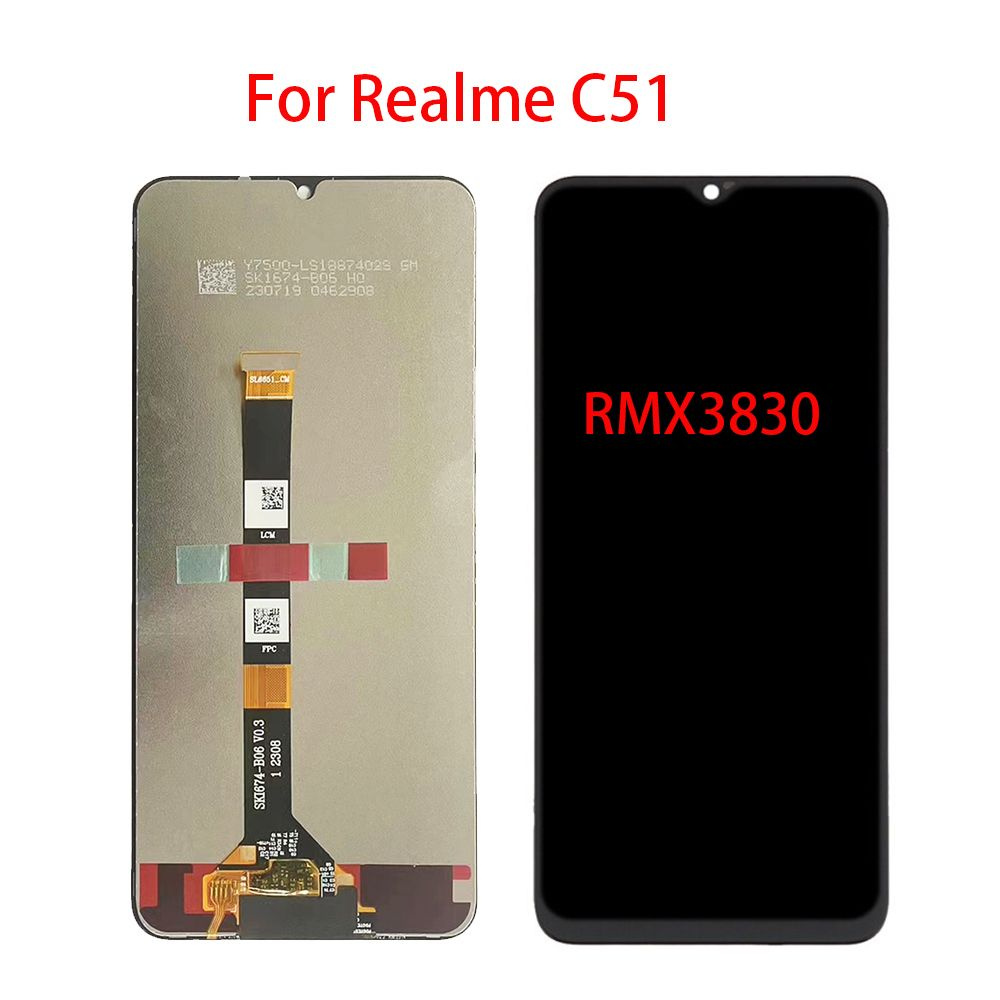 Дисплей на Realme C51 RMX3830 в сборе с тачскрином Черны