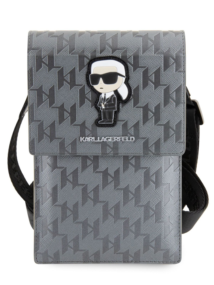 Сумка Karl Lagerfeld Wallet Bag PU Saffiano кошелек для смартфона до 160 x 100 мм из экокожи, с картхолдером, #1