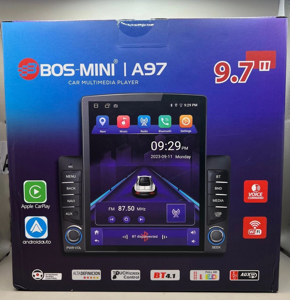 BOS-MINI Автомагнитола диагональ: 9.7