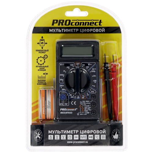 Мультиметр Proconnect M832 ручной, до 1000 В, погрешность - 0.5 % ...