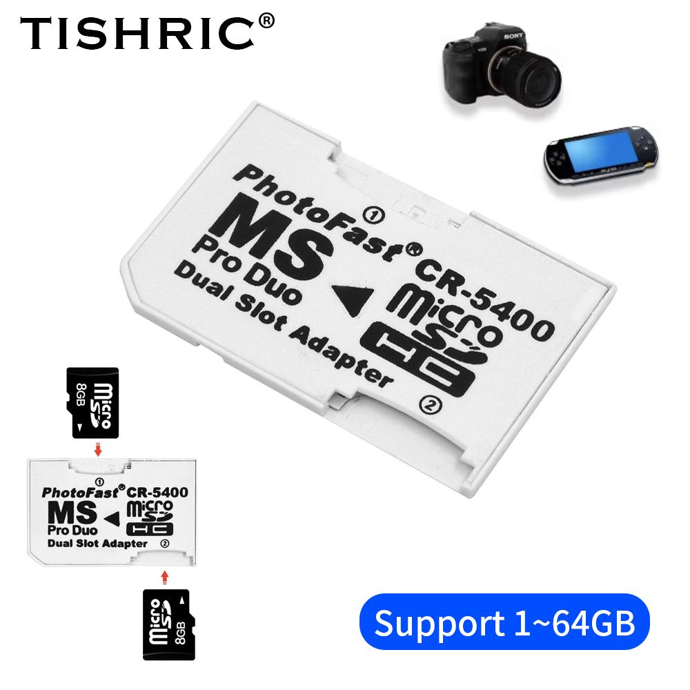 TISHRIC Memory Stick Pro Duo Читатель карт MicroSD TF в MS адаптер SD ...