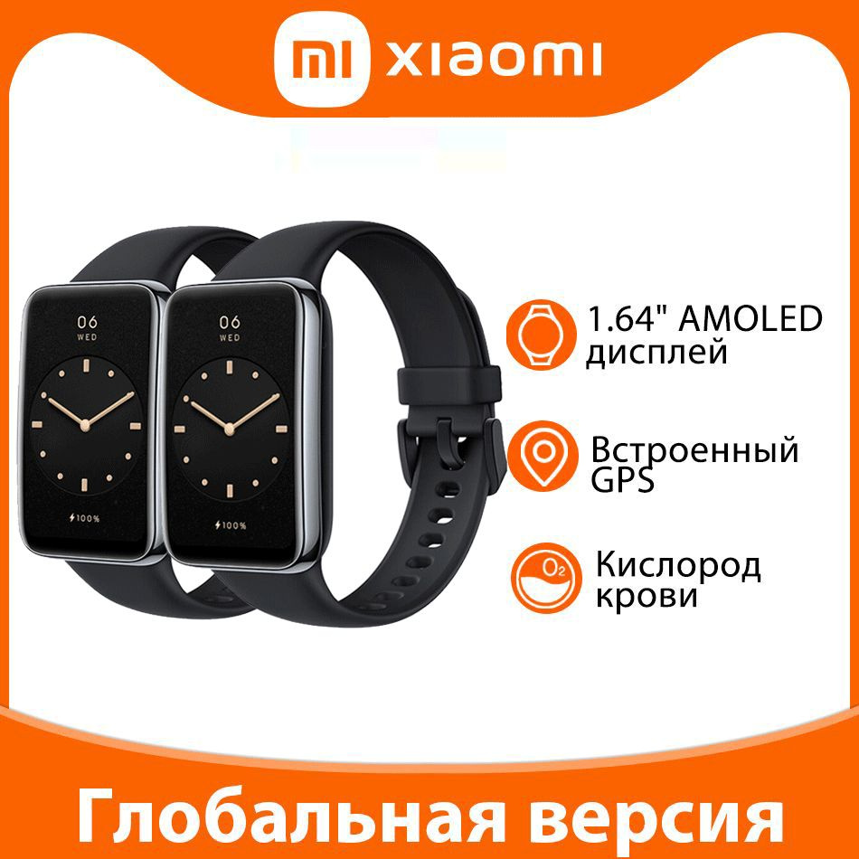 Купить смарт-часы Xiaomi глобальная версия Mi Band 7 Pro GPS 1.64