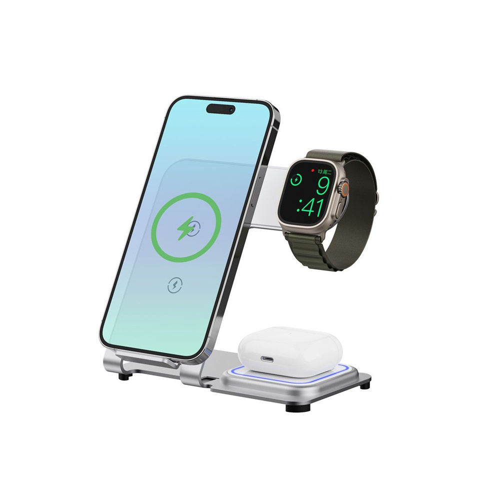 Беспроводное зарядное устройство TFN StandTrio, 22.5 Вт, Quick Charge ...
